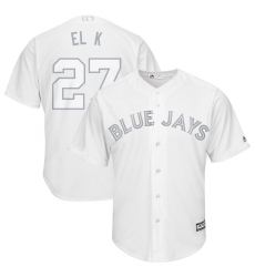 Blue Jays 27 Vladimir Guerrero Jr. El K White 2019 Players Weekend Player Jersey