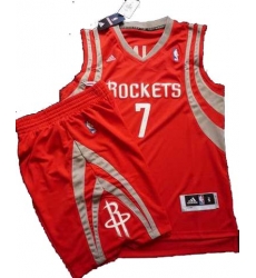 Houston Rockets 7# Jeremy Lin Red Revolution 30 Swingman NBA Jersey & Shorts Suit