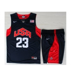 USA Basketball #23 Kyrie Irving Blue Jersey & Shorts Suit