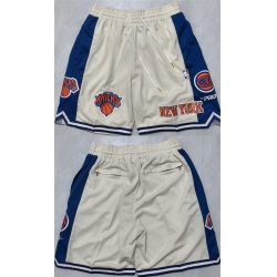 Men New Yok Knicks White 2025 Shorts  