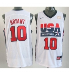Youth 1992 Olympics Team USA 10 Kobe Bryant White Swingman Jersey