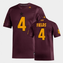 Men Arizona State Sun Devils Evan Fields Replica Maroon Football Jersey