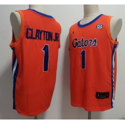 Men Florida Gators #1 Walter Clayton Jr. Orange Stitched Basketball NCAA Jersey