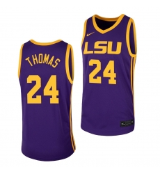 LSU Tiger Cameron Thomas Purple 2021 Nba Top Draft Lsu Tigers Jersey