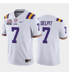 LSU Tiger Grant Delpit White Home Men'S Jersey