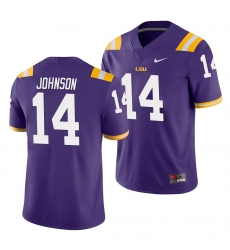 LSU Tiger Max Johnson Purple Game Men'S Jersey