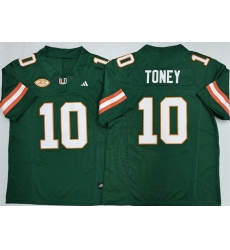 Men Miami Hurricanes 10 Malachi Toney Green F U S E 2026 Stitched Football Jersey Men Miami Hurricanes 10 Malachi Toney Green F U S E 2026 Stitched Football Jersey