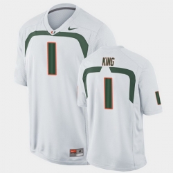 Men Miami Hurricanes D'Eriq King Game White College Football Jersey