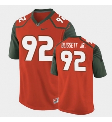 Men Miami Hurricanes Jason Blissett Jr. Replica Orange College Football Jersey