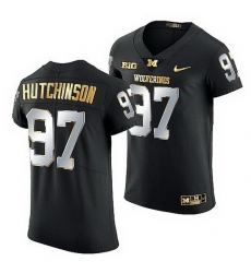 Michigan Wolverines Aidan Hutchinson 2021 22 Golden Edition Elite Football Black Jersey