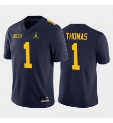 Michigan Wolverines Ambry Thomas Navy Home Men'S Jersey