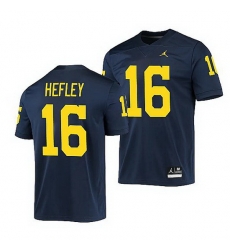 Michigan Wolverines Ren Hefley Navy Game Men'S Jersey