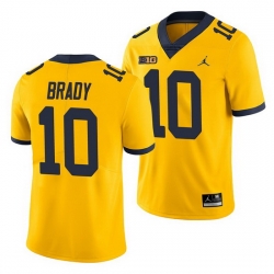 Michigan Wolverines Tom Brady Yellow Game Men'S Jersey