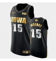 Men Iowa Hawkeyes Keegan Murray Golden Edition Black Authentic Limited Jersey