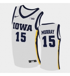 Men Iowa Hawkeyes Keegan Murray Home White College Basketball Jersey