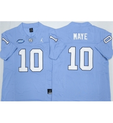Men North Carolina Tar Heels 10 Drake Maye Little Blue 2026 F U S E  Limited College Stitched Jersey