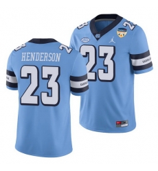 North Carolina Tar Heels Josh Henderson Carolina Blue 2021 Orange Bowl Game Jersey