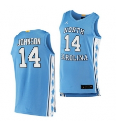 North Carolina Tar Heels Puff Johnson Blue Authentic Jersey