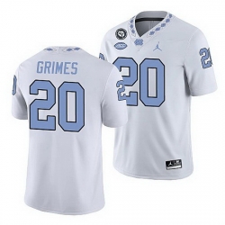 North Carolina Tar Heels Tony Grimes White Game Football Replica Jersey