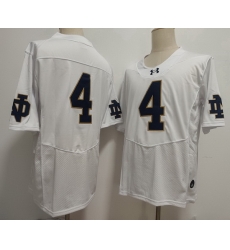 Men Norte Dame Fighting Irish  #4 Jeremiyah Love White Stitched NCAA Jersey