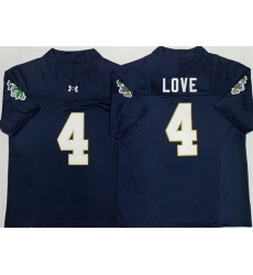 Men Notre Dame Fighting Irish  4 Jeremiyah Love Navy 2026 F U S E  Limited Stitched Jersey