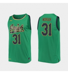 Men Notre Dame Fighting Irish Elijah Morgan Replica Kelly Green College Basketball 2019 20 Jersey