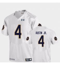 Men Notre Dame Fighting Irish Kevin Austin Jr. 4 White College Football Replica Jersey