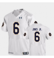 Men Notre Dame Fighting Irish Tony Jones Jr. 6 White College Football Replica Jersey