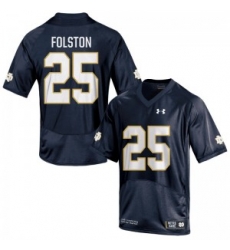 Men Under Armour 25 Replica Navy Blue Tarean Folston Notre Dame Fighting Irish Alumni Football Jersey