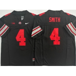 Men Ohio State Buckeyes #4 Jeremiah Smith Black Stitched NCAA Jersey