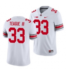 Ohio State Buckeyes Master Teague Iii White Game Men'S Jersey