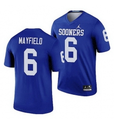 Oklahoma Sooners Baker Mayfield Blue Legend Men'S Jersey