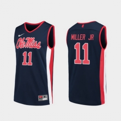 Men Ole Miss Rebels Franco Miller Jr. Navy Replica College Basketball Jersey