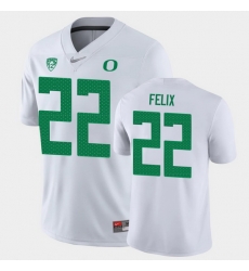 Men Oregon Ducks Darrian Felix Game White College Football Jersey