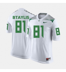 Men Oregon Ducks Evan Baylis College Football White Jersey