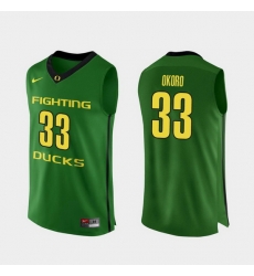 Men Oregon Ducks Francis Okoro Apple Green Authentic College Basketball Jersey