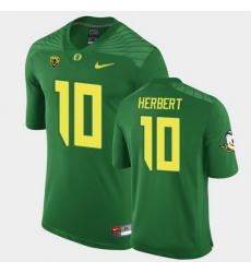 Men Oregon Ducks Justin Herbert Replica Green Game Football Jersey