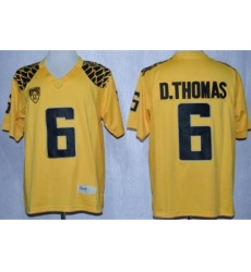 Oregon Duck 6 De'Anthony Thomas Yellow Limited NCAA Jerseys