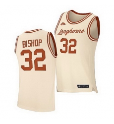 Texas Longhorns Christian Bishop White Retro 2021 Top Transfers Jersey