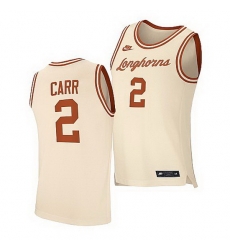 Texas Longhorns Marcus Carr White Retro 2021 Top Transfers Jersey