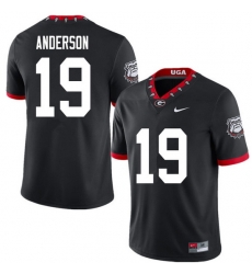 2020 Men #19 Adam Anderson Georgia Bulldogs Mascot 100th Anniversary College Football Jerseys Sale-B