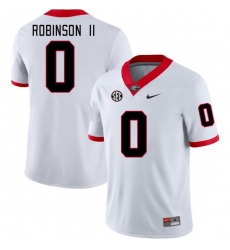 Men #0 Roderick Robinson II Georgia Bulldogs College Football Jerseys Stitched-White