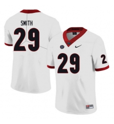 Men #29 Christopher Smith Georgia Bulldogs College Football Jerseys white