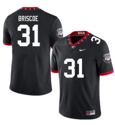 Men #31 Grant Briscoe Georgia Bulldogs College Football Jerseys Sale-100th Anniversary