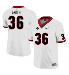 Men #36 Colby Smith Georgia Bulldogs College Football Jerseys Sale-White