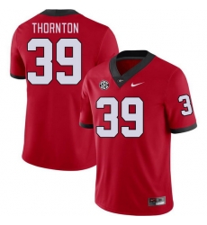 Men #39 Miles Thornton Georgia Bulldogs College Football Jerseys Stitched-Red