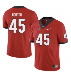 Men #45 Bill Norton Georgia Bulldogs College Football Jerseys red