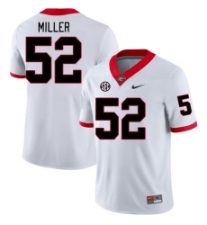 Men #52 Christen Miller Georgia Bulldogs College Football Jerseys Stitched-White