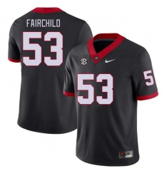 Men #53 Dylan Fairchild Georgia Bulldogs College Football Jerseys Stitched-Black