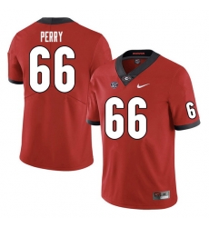 Men #66 Dalton Perry Georgia Bulldogs College Football Jerseys Sale-Red